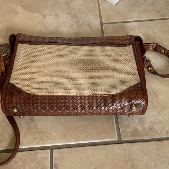 Brahmin Leather/Canvas Crossbody - Picture 7 of 13